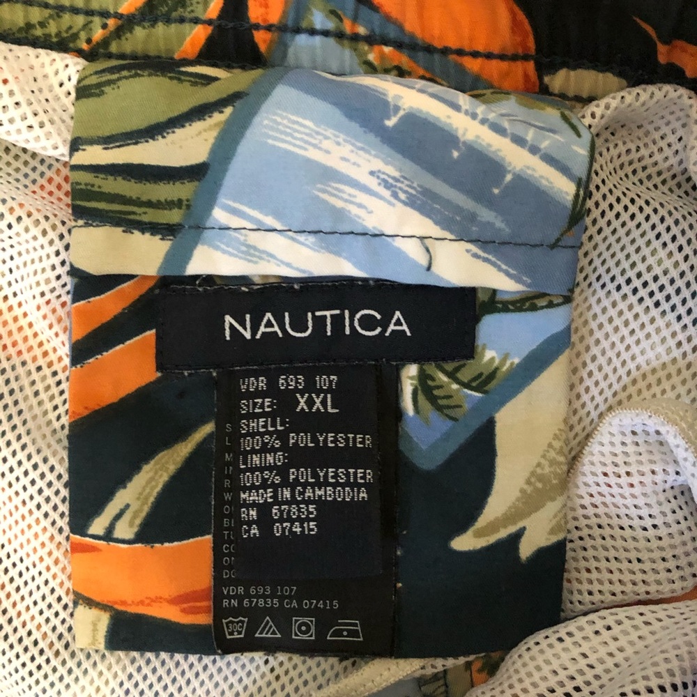 Nautica Hawaiian Print Swim Trunks Size XXL - Picture 3 of 3